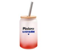 Verre à Cocktail Madame la cavalière | Cocktail Glass| Idée Verre à Cocktail Cadeau Anniversaire Fête Original Détente Travail Départ Collègue Summer Noël. (Bleu)