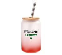 Verre à Cocktail Madame la juriste | Cocktail Glass| Idée Verre à Cocktail Cadeau Anniversaire Fête Original Détente Travail Départ Collègue Summer Noël. (Vert)