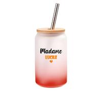 Verre à Cocktail Madame Lucile | Cocktail Glass| Idée Verre à Cocktail Cadeau Anniversaire Fête Original Détente Travail Départ Collègue Summer Noël. (Orange)