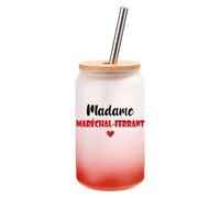 Verre à Cocktail Madame Maréchal-ferrant | Cocktail Glass| Idée Verre à Cocktail Cadeau Anniversaire Fête Original Détente Travail Départ Collègue Summer Noël. (Rouge)