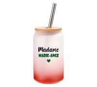 Verre à Cocktail Madame Marie-Ange | Cocktail Glass| Idée Verre à Cocktail Cadeau Anniversaire Fête Original Détente Travail Départ Collègue Summer Noël. (Vert)