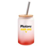 Verre à Cocktail Madame Marie-Ange | Cocktail Glass| Idée Verre à Cocktail Cadeau Anniversaire Fête Original Détente Travail Départ Collègue Summer Noël. (Jaune)