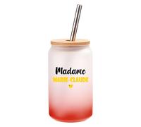 Verre à Cocktail Madame Marie-Claude | Cocktail Glass| Idée Verre à Cocktail Cadeau Anniversaire Fête Original Détente Travail Départ Collègue Summer Noël. (Jaune)
