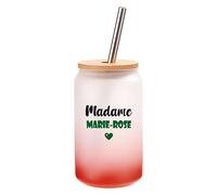 Verre à Cocktail Madame Marie-Rose | Cocktail Glass| Idée Verre à Cocktail Cadeau Anniversaire Fête Original Détente Travail Départ Collègue Summer Noël. (Vert)