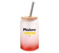 Verre à Cocktail Madame Secrétaire | Cocktail Glass| Idée Verre à Cocktail Cadeau Anniversaire Fête Original Détente Travail Départ Collègue Summer Noël. (Jaune)