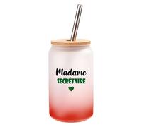 Verre à Cocktail Madame Secrétaire | Cocktail Glass| Idée Verre à Cocktail Cadeau Anniversaire Fête Original Détente Travail Départ Collègue Summer Noël. (Vert)