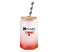 Verre à Cocktail Madame Séverine | Cocktail Glass| Idée Verre à Cocktail Cadeau Anniversaire Fête Original Détente Travail Départ Collègue Summer Noël. (Rouge)