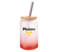 Verre à Cocktail Madame Soline | Cocktail Glass| Idée Verre à Cocktail Cadeau Anniversaire Fête Original Détente Travail Départ Collègue Summer Noël. (Jaune)