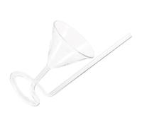 Verre à Cocktail Paille Spirale en Verre, Design Queue Longue | Présentation Originale et Transparente, Adapté aux Boissons Chaudes ou Froides, pour Amateurs de Cocktails, Vin et Spiritueux