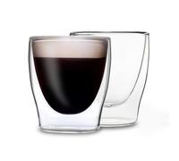 Verre à double paroi - Feelino by Klarstein - DUOS - Set de 2 - 80 ml - Verre borosilicaté