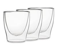 Duos Feelino Verres à double paroi avec cuillère en acier inoxydable, verres à latte Machiato et verres à thé avec effet flottant pour garder les boissons chaudes ou froides, 08-SET 6x 200ml