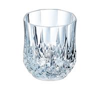 CRISTAL D'ARQUES Éclat Paris - Collection Longchamp - 6 Gobelets 32cl en Kwarx - Brillance, Transparence et Haute Résistance - Moulures Iconiques - Fabriqués en France