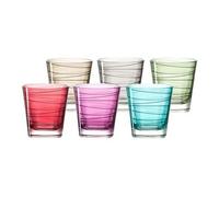 Verre à eau avec motif spirale multicolore petit - Lot de 6 VARIO Multicolore