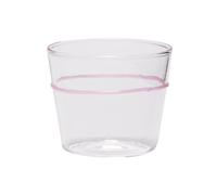 Verre à eau en verre rouge pâle, 200 ml, empilable, fait main - Hübsch, Orbit - Ø8xH7 cm