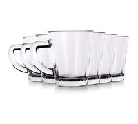 Verre à espresso - EXCELLENT HOUSEWARE - Lot de 6 - 70 ml - Transparent - Design élégant - Compatibilité lave-vaisselle