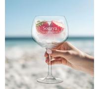 Verre à Gin Tonic gravé - Verre à Gin et Tonic gravé avec le prénom ou le texte de votre choix, différents designs et polices disponibles, gravure au laser de haute qualité, va au lave-vaisselle.