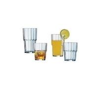 Verre à jus Esmeyer "Norvege", 0,25 litre, empilable en verre trempé, particulièrement stable, hauteur : 94 mm