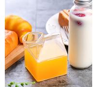 Verre à lait en carton, 250 ml en verre réutilisable en forme de maison, tasse à eau, tasse à eau pour jus, cocktail, vin, café, eau