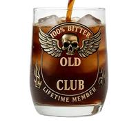 Verre à liqueur - Calice cranium ailé antique, tasse à boisson classique style rock, pièce de verrerie à épais, décoration audacieuse de collection | Messieurs, dames, couples, spiritueux