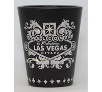 Verre à liqueur Las Vegas Nevada en feuille d'argent noire