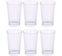 Alpina Verres à eau 220 ml - Lot de 6 - Blanc - Adaptés au lave-vaisselle