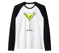 Verre à Martini Olive Verte Barman Vodka Gin Cocktail Boisson Manche Raglan
