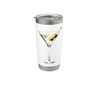 Verre à martini vert olive pour barman vodka gin cocktail boisson Gobelet isotherme en acier inoxydable double paroi