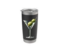 Verre à martini vert olive pour barman vodka gin cocktail boisson Gobelet isotherme en acier inoxydable double paroi