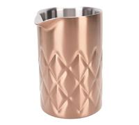 Verre à Mélanger en Acier Inoxydable 304, Double Paroi, 540ml, Pitcher Design, Barware Robuste - Stabilité Optimale, Anti - rouille, Parfait pour Cocktails Professionnels (Cuivre Plaqué)