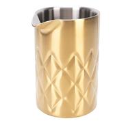 Verre à Mélanger en Acier Inoxydable 304, Double Paroi, 540ml, Pitcher Design, Barware Robuste - Stabilité Optimale, Anti - rouille, Parfait pour Cocktails Professionnels (Plaqué Or)