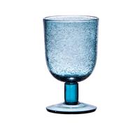 LUBERON verre à pied 28 cl verre bullé bleu