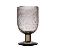 LUBERON verre à pied 28 cl verre bullé gris