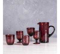 Table Passion - Verre à pied Luberon 28 cl verre bullé violet (lot de 6)