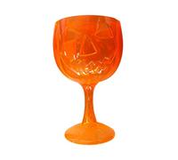 Verre à pied en plastique citrouille d'Halloween orange - Orange - Taille Unique
