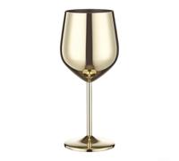 Verre à Pied Métal Doré Anti-Rouille Élégant(Gold) | Acier inoxydable pour premium, incassable, pour idéal vin rosé, résistant à la rouille, lavable