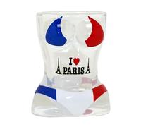 Verre à shot 3D Motif bikini intégral Motif drapeau de Paris France