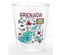 Verre à shot de collage de monuments et icônes de la Grenade