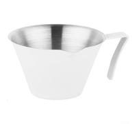 Verre à shot expresso en acier inoxydable 304 avec poignée et échelle, tasse à mesurer de précision pour l'extraction du café, moussage du lait, outils, noir crème vintage (blanc crème)