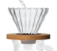 Verre À Verser Sur Un Goutteur De Café Avec Support - Cône Filtrant Réutilisable | Cafetière Infusée À La Main À Une Tasse | Idéal Pour La Maison, Le Lieu De Travail, Le Bureau, Les Voyages Et Ļe Bras