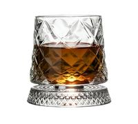 Verre à vin - 34,64 pouces élégant tasse à cocktail bourbon rotative avec dessous de verre rotatif | Verres à cocktail pour hommes de style bar, père, fils, famille, amis, maison, bars, café
