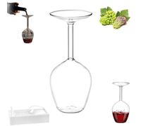 Verre à vin à l'envers 14 oz, 2025 Améliorer le verre à vin rouge à tige longue, à l'épreuve des fuites, Des outils de consommation de dopage drôles, Le verre à vin qui confond les amis (1pc)