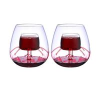 Verre à vin aérateur - Ensemble de verres à vin avec insufflateur intégré pour vin rouge, thé, café, jus, thé aux fruits