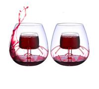 Verre à vin aéré, verre à décanteur à vin,Ensemble de verres pour fontaine d'aération | Verre à vin avec ensemble d'insufflateur intégré pour vin rouge, thé, café, jus, thé aux fruits