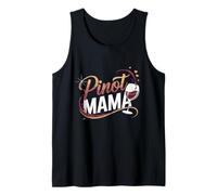Verre à vin amusant en forme de cœur avec inscription « Pinot Mama Débardeur