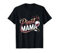 Verre à vin amusant en forme de cœur avec inscription « Pinot Mama T-Shirt