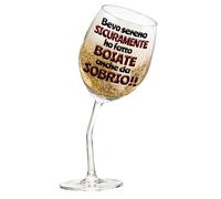 Verre à vin amusant - "Je bois serein, j'ai sûrement fait des boyades aussi sobre!!" - Gobelet incliné avec tige pliée - Idée cadeau originale et ironique