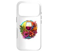 Verre à vin avec Bouquet Floral éclatant Coque pour iPhone 17 Pro