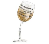 Verre à vin avec phrase drôle - "J'ai vu des choses que vous astèmes…" - Gobelet incliné avec tige pliée - Idée cadeau originale pour les amateurs de vin