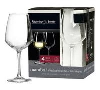 Ritzenhoff & Breker Weissweinglas Mambo 4er Set, Weingläser, Kristallglas, Klar, 300 ml, 813227