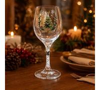 Verre à vin de Noël 2D surélevé, décoration avec flocon de neige | Idéal pour les collectionneurs et les fans. Forme originale 2D, stable et légère. Excellent comme centre de table ou